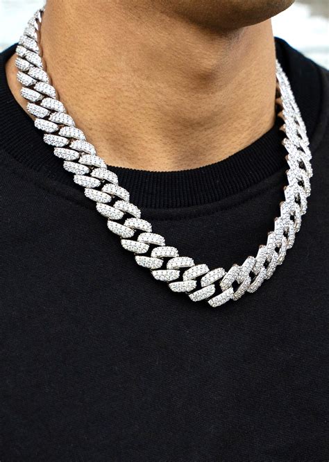 diamond iced out cuban link chain